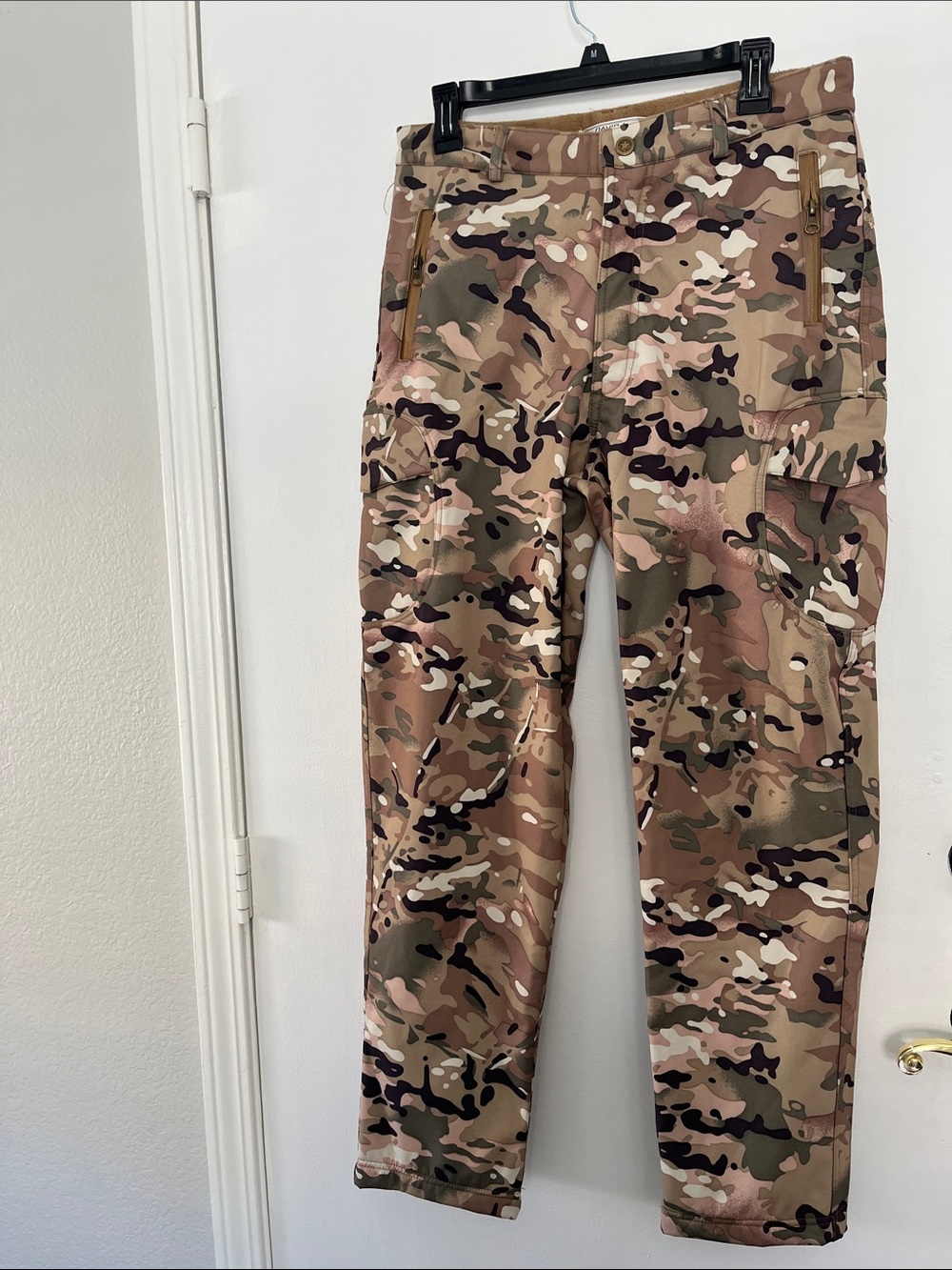 Zanerobe Men's Desert Camo Slim Cargo Pants - Tan/Green/Black